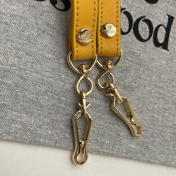 Vivienne Westwood BRAND NEW SAFFIANO MINI YASMIN YELLOW AW23 W Tag - Picture 8 of 17